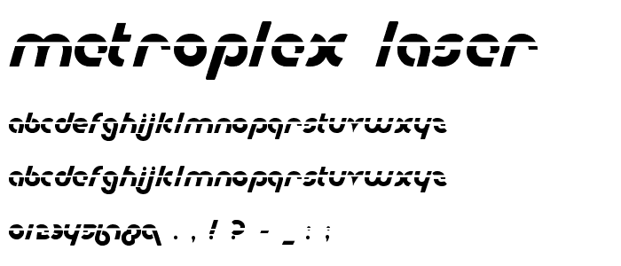 Metroplex Laser font